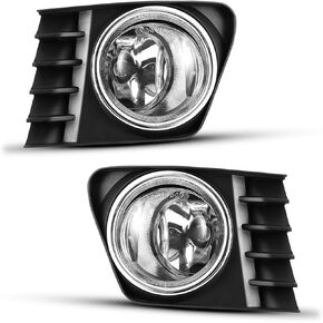 Front Bumper Fog Driving Light Assembly OEM Replacement Series for 2012-2014 Toyota Prius V With Clear Lens 2PCS with Switch and Wiring Kit AUTOWIKI