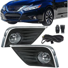 labwork Front Bumper Fog Lights Replacement for 2016-2018 Nissan Altima 4-Dr Driver+passenger Side Fog Lamps Switch Kit 261508990A
