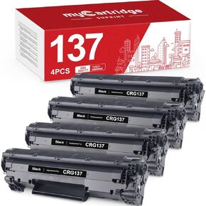 137 Toner Cartridge Compatible for Canon Cartridge 137, Replacements for Canon 137 Black Toner Cartridge use with ImageClass MF232w MF240 D570 MF216n LBP151dw Printer (4 Pack,CRG137 Black)