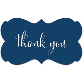 Andaz Press Fancy Frame Rectangular Label Stickers, Thank You for Celebrating with Us, Ivory, 36-Pack Wedding Decorations, Wedding Favors, Stickers for Packaging, Party Favor