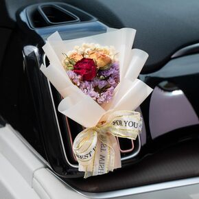 Small Bouquet Car Air Freshener Vent Clips Mini Dried Flower Bouquet Car Air Conditioning Outlet Perfume Clip Decoration Car Essential Oil Diffuser Vent Clip Auto Interior Accessories Style 12