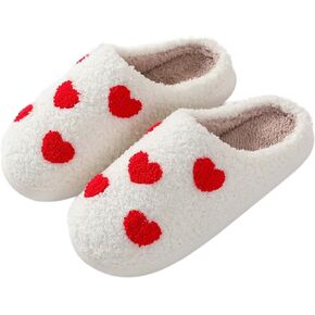 Women's Men's Heart Heart Slippers Strawberry Cherry Mushroom Slippers Evil Eye Slippers Cartoon Animal Cat Slippers Memory Foam Cozy Plush Slippers Couple Indoor Household Slippers