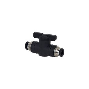 PneumaticPlus BUC Series Push To Connect Straight Union Ball Valve (3/8" OD X 3/8" OD Tube)