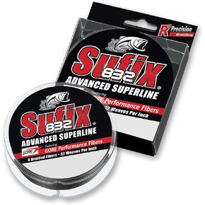 Sufix 832 Advanced Superline Braid, Hi-Vis Yellow, 30-Pound/600-Yard Spool
