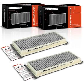 A-Premium 2-PC Behind Glove Box Cabin Air Filter with Activated Carbon Compatible with Mazda RX-8 RX8 2004-2011, MPV 2004-2006, Replace# LDY461J6X