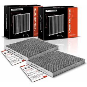A-Premium 2-PC Cabin Air Filter with Activated Carbon Compatible with Nissan NV200 2017 2018 2019 2020 2021, Versa 2014 2015 2016 2017 2018 2019, Behind Glove Box