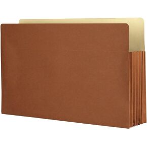 The File King Expanding Accordion File Folder - Legal Size | Box of 10 Redropes | 5.25" Expansion | Store and Organize Papers | Keep Records in One Place | Save Time Searching