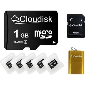 Pack of 5 Micro SD Card 8GB Flash Memory Card Micro SDHC C10 A1 U1 with SD Adapter, Card Reader (8 GB)