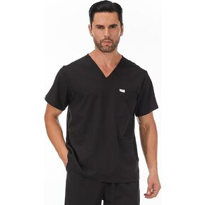 Premium Men's V-Neck Short Sleeve Scrub Top