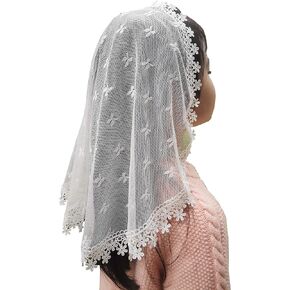 Lace Church Veil Flower Girls Headcovering First Communion Veils for Girls