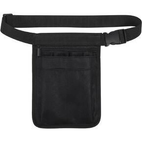 Medical Organizer Belt - Organizer Belt Waist Tool Bag Pouch Multi-Compartment Fanny Pack Storage Bag for Medical Scissors Care Kit Tool, Black