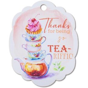 Summer-Ray 50pcs Thanks for Being so Tea-riffic Gift Tags for for All Occasions