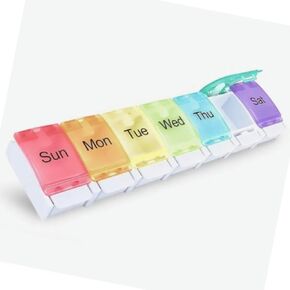 Weekly Pill Organizer Arthritis-Friendly, 7-Day Medicine Case with Easy-Open Design, Large Compartments for Supplements and Medications, BPA-Free