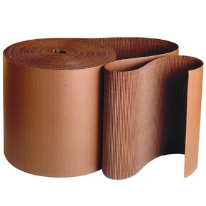 Partners Brand PSF03 Single-Face Corrugated Roll, 3" x 250', Kraft