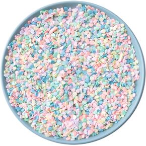 Sowaka 50g Sprinkle Heart Colorful Clay Charms Fake Candy Chocolate Slime Decoration for DIY Crafting Art Project Gift Present Décor Scrapbooking Accessories Cake Dessert Phone Case