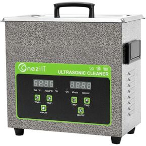 منظف ​​المجوهرات بالموجات فوق الصوتية من وانزيلي، محول طاقة احترافي 2 لتر منظف المجوهرات الصوتية لتنظيف المجوهرات وأدوات النظارات والساعات وأطقم الأسنان وأجزاء البنادق in Kuwait