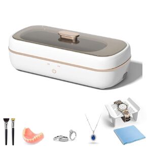Ultrasonic Jewelry Cleaning Machine (420ML) is a Professional Portable Professional ultrasonic Cleaner Used for Cleaning Jewelry, Glasses, Watches, Dental Shaver Heads (Type A)