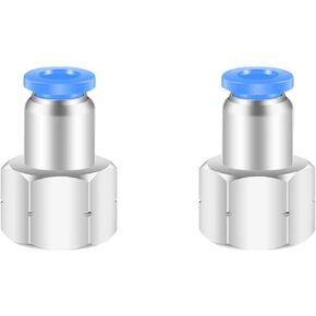 1/4 Female Npt Push to Connect Fittings,CEKER 5/32 Od x 1/4" NPT Female Thread Air Fittings 1/4 Quick Connect Air Lines Fittings Pneumatic Tubing Fitting Push in Connector 2Packs