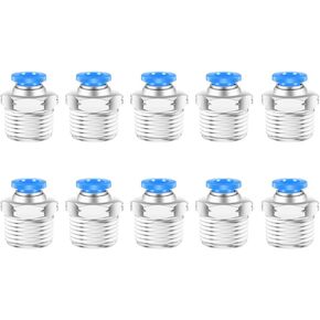 8mm Push to Connect Fittings Air Fittings,CEKER 8mm x 1/2" NPT Male Thread Air Lines Quick Connect Fittings Pneumatic Fitting 8mm Tubing Fitting Push in Connector Air Hose Fittings 10Packs