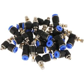 20Pcs OD 4mm Tube M5 Push to Connect Fittings Pneumatic Air Flow Speed Control Valve Quick Connector