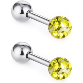 Earrings Studs for Women Sensitive Ears Stainless Steel Epoxy Rhinestone 16G(1.2mm) Post