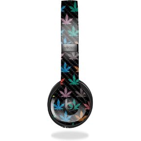 Carbon Fiber Headphone Skin Compatible with Beats Solo 4 - Sticky Icky Icky - Premium 3M Vinyl Protective Wrap Decal Cover - Easy to Apply | Crafted in The USA by MightySkins