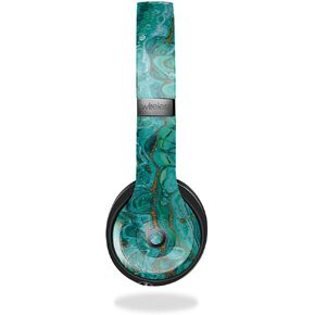 Headphone Skin Compatible with Beats Solo 4 - Turquoise Ripple - Premium 3M Vinyl Protective Wrap Decal Cover - Easy to Apply | Crafted in The USA by MightySkins