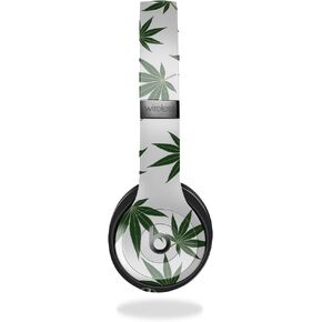 Headphone Skin Compatible with Beats Solo 4 - Pot Leaves Green - Premium 3M Vinyl Protective Wrap Decal Cover - Easy to Apply | Crafted in The USA by MightySkins