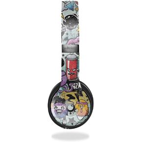 Skin Compatible with Beats Solo 4 - Funky Graffiti - Premium 3M Vinyl Protective Wrap Decal Cover - Easy to Apply | Crafted in The USA by MightySkins
