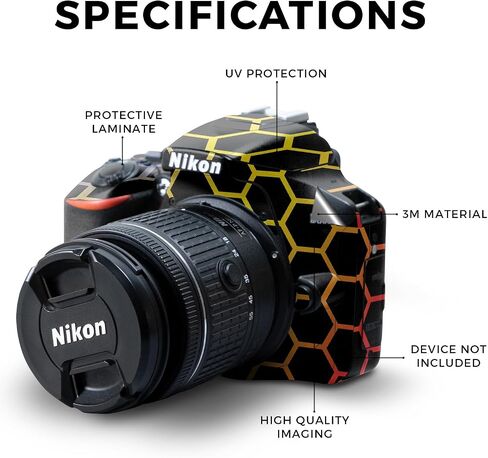 Carbon Fiber Skin Compatible with Nikon D3500 Camera - Artic Camo - Premium 3M Vinyl Protective Wrap Decal Cover - Easy to Apply | Crafted in The USA by MightySkins in Saudi Arabia