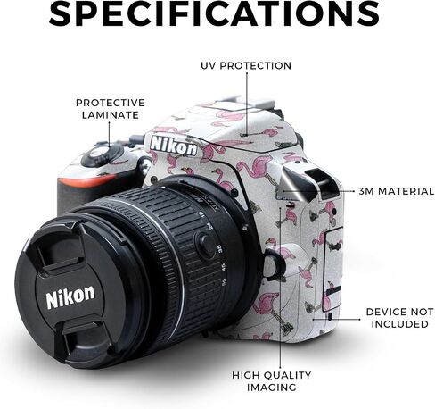 Carbon Fiber Skin Compatible with Nikon D3500 Camera - Artic Camo - Premium 3M Vinyl Protective Wrap Decal Cover - Easy to Apply | Crafted in The USA by MightySkins in Saudi Arabia