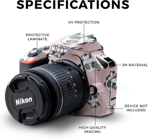 Carbon Fiber Skin Compatible with Nikon D3500 Camera - Artic Camo - Premium 3M Vinyl Protective Wrap Decal Cover - Easy to Apply | Crafted in The USA by MightySkins in Saudi Arabia