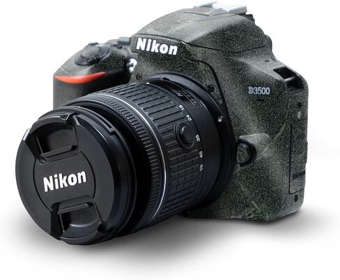 Carbon Fiber Skin Compatible with Nikon D3500 Camera - Black Wall - Premium 3M Vinyl Protective Wrap Decal Cover - Easy to Apply | Crafted in The USA by MightySkins in Saudi Arabia