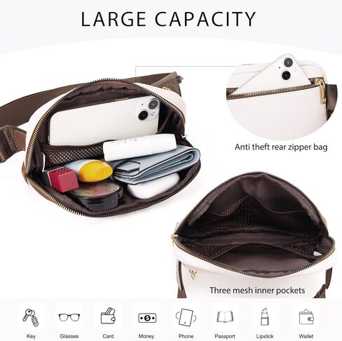 CLUCI Small Belt Bag for Women+PU Leather Waist Bag with Adjustable Straps in Saudi Arabia