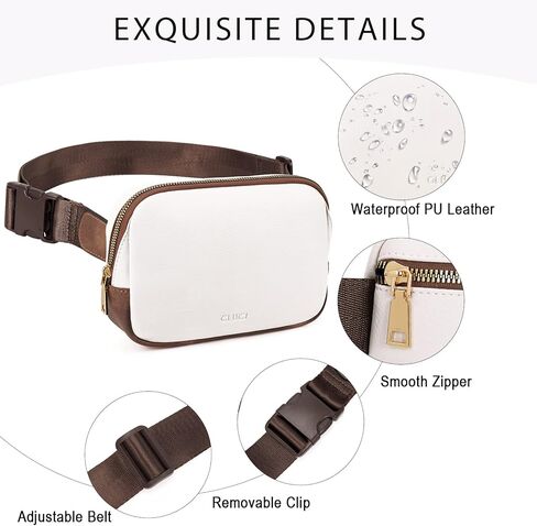 CLUCI Small Belt Bag for Women+PU Leather Waist Bag with Adjustable Straps in Saudi Arabia