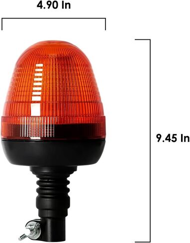 60 LED Rotating Flashing Amber Beacon Light, Flexible Mount Strobe Lamp Tractor Emergency Warning Light For Forklift Truck Mower UTV in Saudi Arabia
