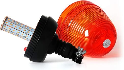 60 LED Rotating Flashing Amber Beacon Light, Flexible Mount Strobe Lamp Tractor Emergency Warning Light For Forklift Truck Mower UTV in Saudi Arabia