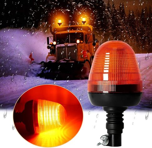 60 LED Rotating Flashing Amber Beacon Light, Flexible Mount Strobe Lamp Tractor Emergency Warning Light For Forklift Truck Mower UTV in Saudi Arabia