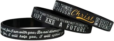 Sainstone 12-Pack Basketball Bible Silicone Bracelets with Inspirational Scriptures Philippians 4:13, Jeremiah 29:11, Isaiah 41:10, Wholesale Bulk Motivational Wristbands Sports Gifts in Saudi Arabia