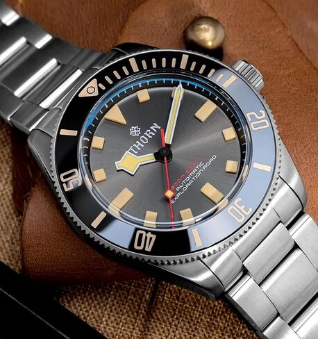 Thorn Watches for Men 39mm Titanium Dive Watch PT5000 Automatic Mechanical Sapphire Crystal Luminous 200M Water Resistant, SHY036 Blue in Saudi Arabia
