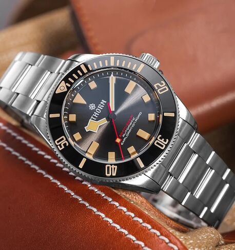 Thorn Watches for Men 39mm Titanium Dive Watch PT5000 Automatic Mechanical Sapphire Crystal Luminous 200M Water Resistant, SHY036 Blue in Saudi Arabia