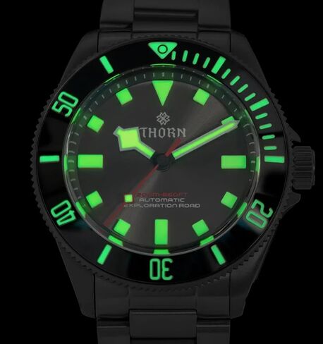 Thorn Watches for Men 39mm Titanium Dive Watch PT5000 Automatic Mechanical Sapphire Crystal Luminous 200M Water Resistant, SHY036 Blue in Saudi Arabia