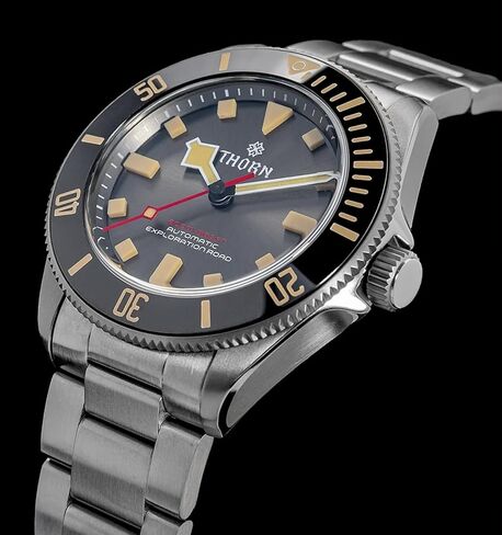 Thorn Watches for Men 39mm Titanium Dive Watch PT5000 Automatic Mechanical Sapphire Crystal Luminous 200M Water Resistant, SHY036 Blue in Saudi Arabia
