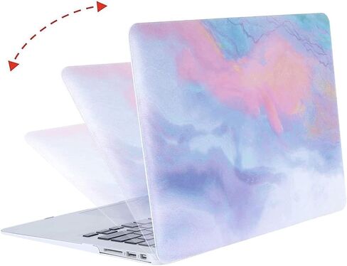 MOSISO Compatible with MacBook Air 13 inch Case (Models: A1369 & A1466, Older Version 2010-2017 Release), Plastic Pattern Hard Shell Case & Keyboard Cover & Screen Protector, Colorful Clouds in Saudi Arabia