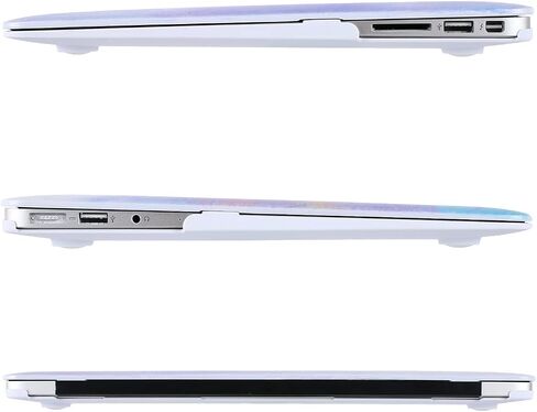 MOSISO Compatible with MacBook Air 13 inch Case (Models: A1369 & A1466, Older Version 2010-2017 Release), Plastic Pattern Hard Shell Case & Keyboard Cover & Screen Protector, Colorful Clouds in Saudi Arabia