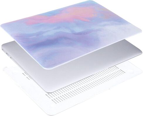 MOSISO Compatible with MacBook Air 13 inch Case (Models: A1369 & A1466, Older Version 2010-2017 Release), Plastic Pattern Hard Shell Case & Keyboard Cover & Screen Protector, Colorful Clouds in Saudi Arabia