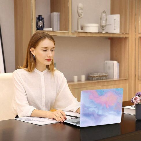 MOSISO Compatible with MacBook Air 13 inch Case (Models: A1369 & A1466, Older Version 2010-2017 Release), Plastic Pattern Hard Shell Case & Keyboard Cover & Screen Protector, Colorful Clouds in Saudi Arabia