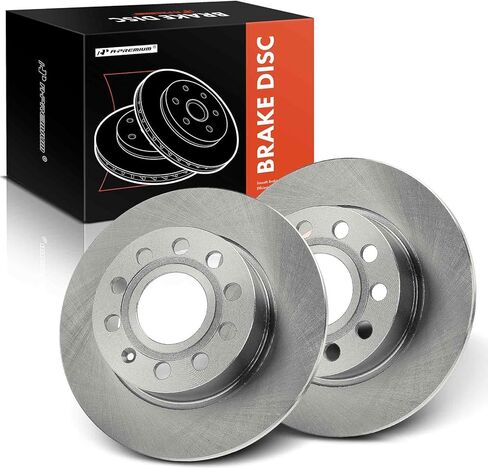 دوارات فرامل قرصية صلبة A-Premium 10.3 بوصة (254.70 مم) متوافقة مع موديلات Audi & Volkswagen - Jetta 2011-2018، A3(Quattro) 2011-2013، EOS 2009-2013، Golf Sportwagen 2015، GTI 2013، Beetle 13-19 in Kuwait