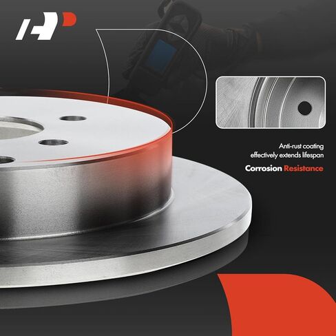 دوارات فرامل قرصية صلبة A-Premium 10.3 بوصة (254.70 مم) متوافقة مع موديلات Audi & Volkswagen - Jetta 2011-2018، A3(Quattro) 2011-2013، EOS 2009-2013، Golf Sportwagen 2015، GTI 2013، Beetle 13-19 in Kuwait