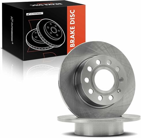 دوارات فرامل قرصية صلبة A-Premium 10.3 بوصة (254.70 مم) متوافقة مع موديلات Audi & Volkswagen - Jetta 2011-2018، A3(Quattro) 2011-2013، EOS 2009-2013، Golf Sportwagen 2015، GTI 2013، Beetle 13-19 in Kuwait